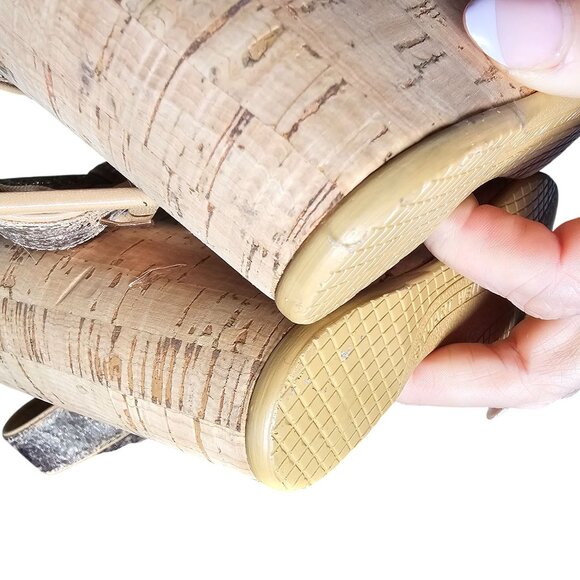 Stewart Weitzman Metallic Rose Gold Sandals Shoes Ankle Buckle sz 9 - Picture 7 of 9